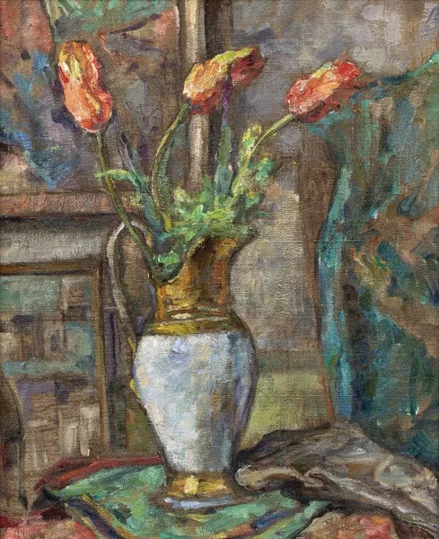 Bouquet de tulipes dans un intérieur